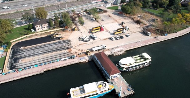 1 Mart Vapur İskelesi Otoparkı yüzde 85 tamam