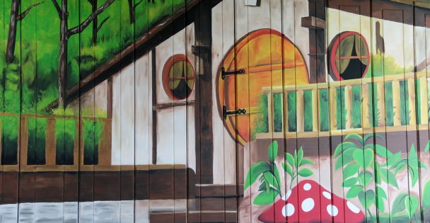 Alt geçide Ormanya temalı estetik dokunuş