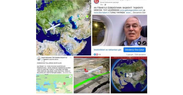 AN İTİBARİ İLE ÖZBEKİSTAN'IN BAŞKENTİ TAŞKENT'E GİDEN THY UÇAĞINDAN www.gebzegazetesi.com ve www.devrialem.tv CANLI YAYINDA www.ismailkahraman.net BİLGİ VERİYOR