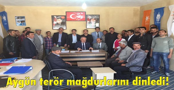 Aygün terör mağdurlarını dinledi!
