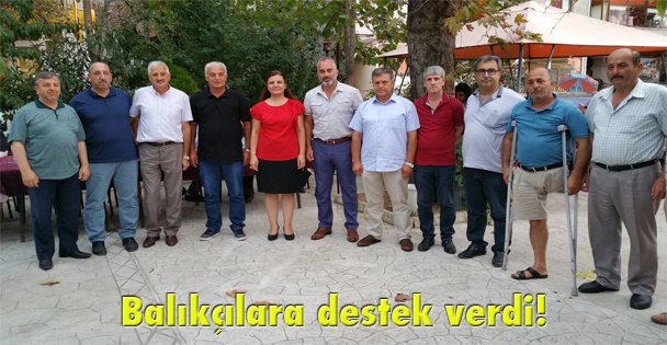 Balıkçılara destek verdi!