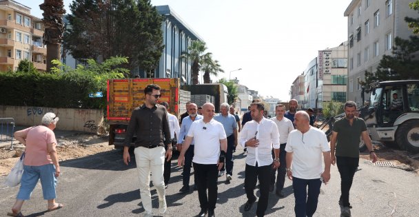 Başkan Bıyık çalışmaları yerinde inceledi