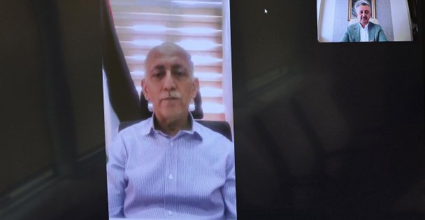 Başkan Büyükakın, Gazze Belediye Başkanı ile görüntülü telefon görüşmesi yaptı
