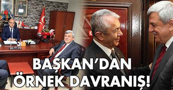 Başkan'dan örnek davranış!
