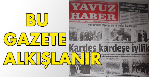 Bu gazete alkışlanır