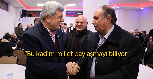 'Bu kadim millet paylaşmayı biliyor”