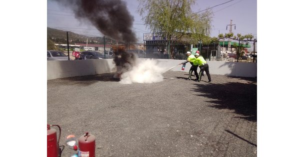 Büyükşehir İtfaiyesi'nden polislere yangın eğitimi