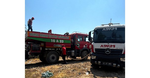 Büyükşehir'den Bursa'daki yangına tam destek