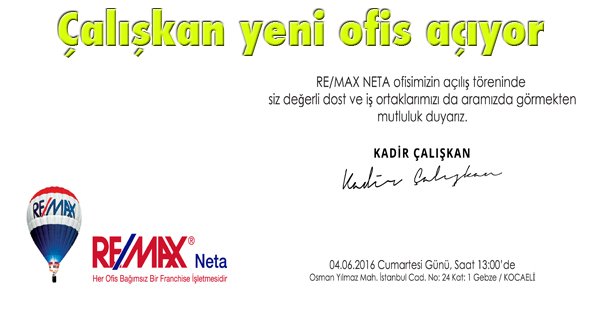 Çalışkan yeni ofis açıyor