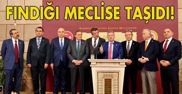 CHP'liler fındığı meclise taşıdı