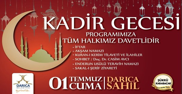 Darıca Kadir gecesine hazır