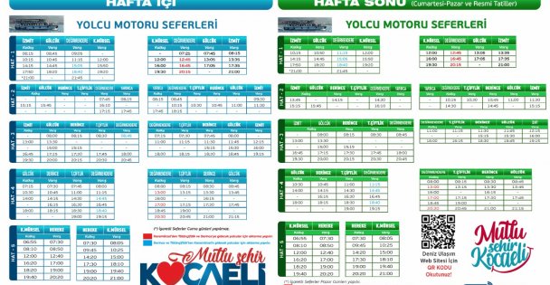 Deniz ulaşımında 110 seferle yaz tarifesi başlıyor