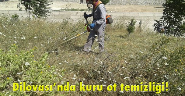 Dilovası'nda kuru ot temizliği!