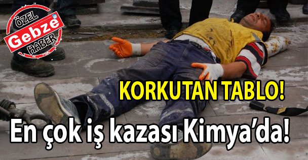 En çok iş kazası Kimya'da!
