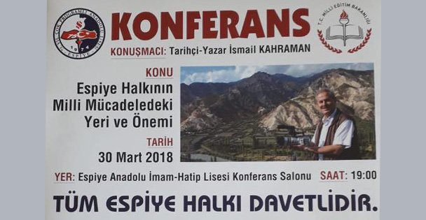 Espiye'nin önemi bu konferansta