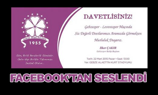 Facebook'tan seslendi