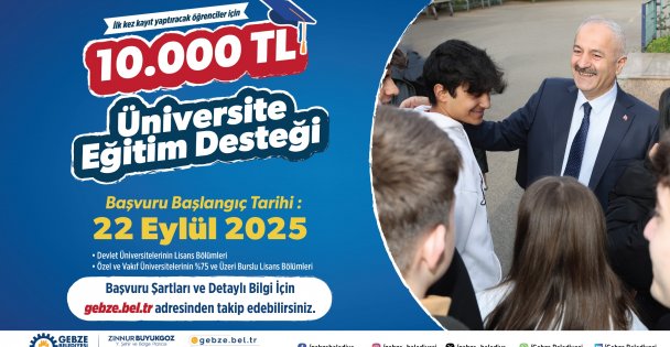Gebze Belediyesi'nden Öğrencilere Müjde