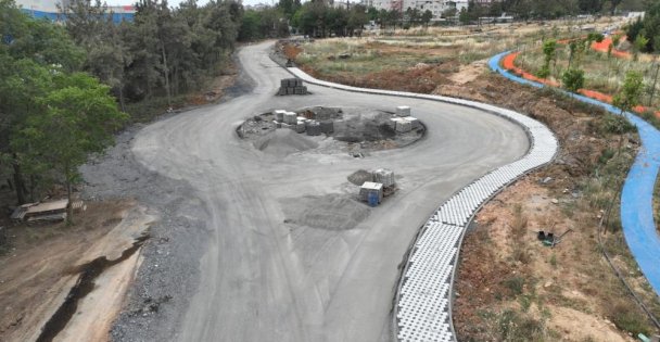 Gebze Millet Bahçesinin iç yolları asfaltlanıyor