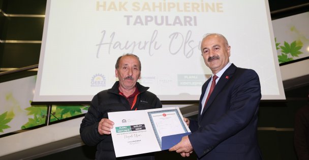 Gebze'de 2 bin 65 hak sahibi daha tapularına kavuştu