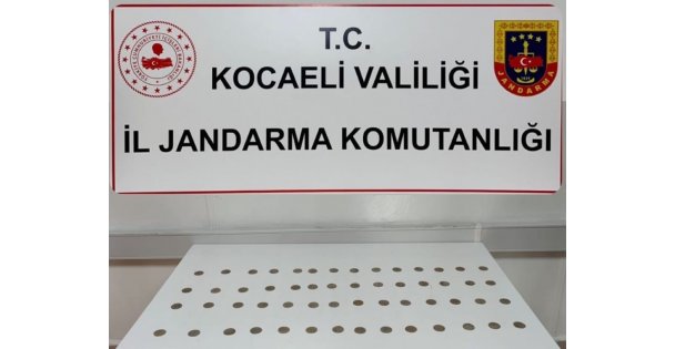 Gebze'de 56 adet sikke ele geçirildi