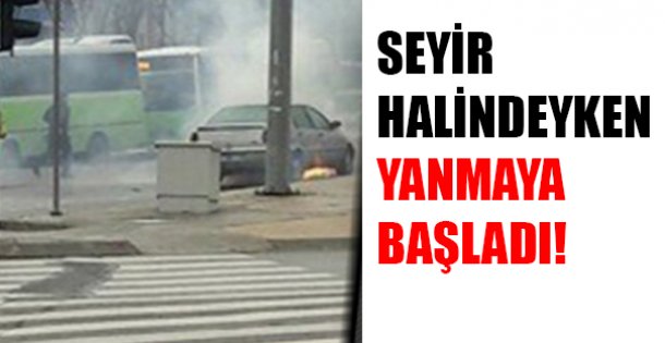 Gebze'de Araç Yanmaya Başladı !