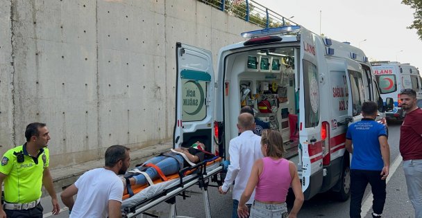 Gebze'de kaldırıma çarpan motosikletin sürücüsü yaralandı