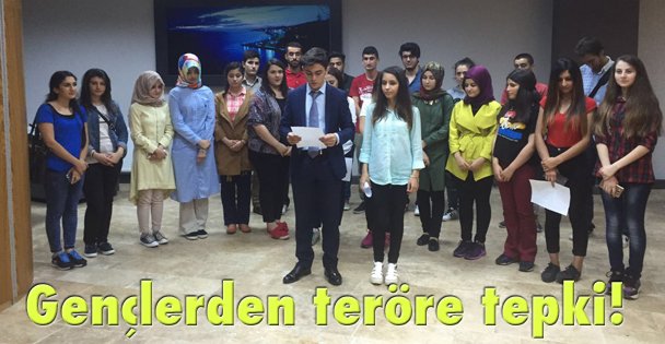 Gençlerden teröre tepki!
