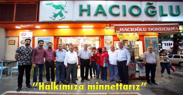 'Halkımıza minnettarız”