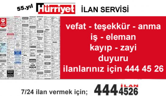 Hürriyet Gazetesi Ölüm İlanları ile Anlamlı Bir Veda