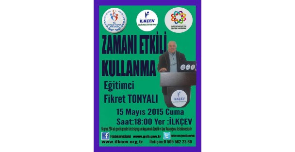 İLKÇEV, 'Zamanı Etkili Kullanma” Semineri düzenliyor
