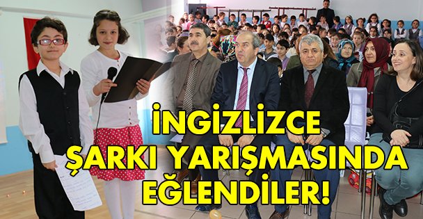 İngilizce Şarkı yarışmasında eğlendiler