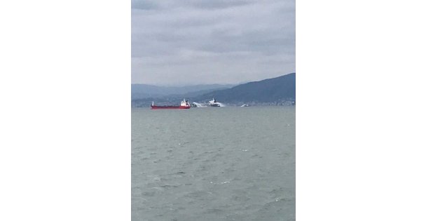 İzmit Körfezi'nde tanker gemisinde korkutan yangın