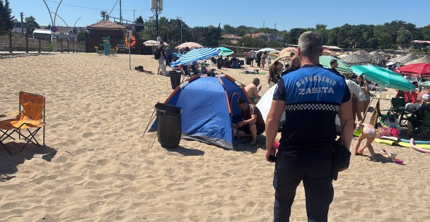 Kandıra sahillerinde çadır denetimi