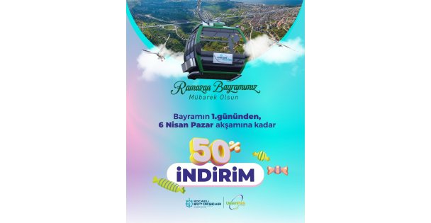 Kartepe Teleferiği bayramda yüzde 50 indirimli