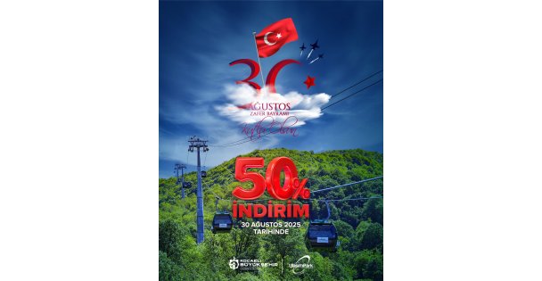 Kartepe Teleferik, 30 Ağustos'ta yüzde 50 indirimli