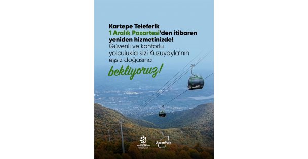 Kartepe Teleferik'te bakım çalışmaları tamam