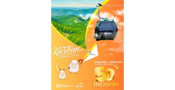 Kartepe Teleferik'te bayrama özel yüzde 50 indirim