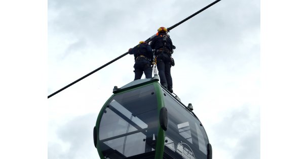 Kartepe Teleferik'te nefes kesen kurtarma tatbikatı