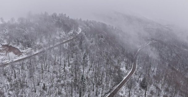 Kartepe'de kar manzarası