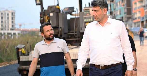 Kartepe'ye 270 ton asfalt serildi