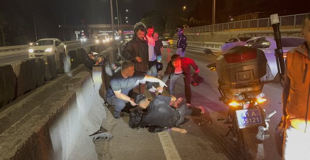 Kasksız kaza yaptılar: Yaralı sürücü, baygın kız arkadaşının başından ayrılmadı