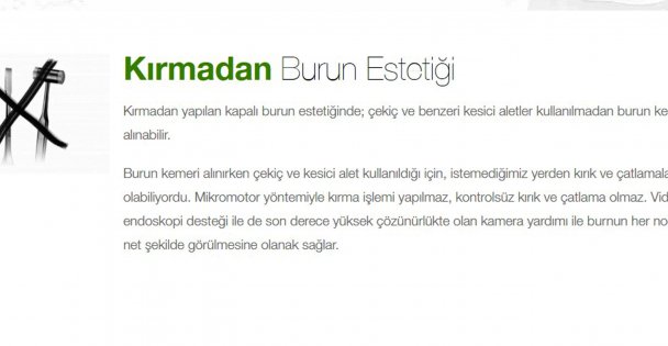 Kırmadan Burun Estetiği