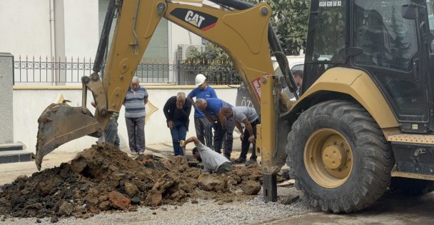 Kocaeli'de altyapı çalışması sırasında doğal gaz borusu delindi