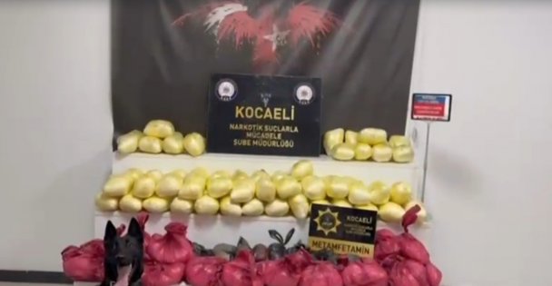 Kocaeli'de dev operasyon: Asfalt silindirinde 102 kilo metamfetamin bulundu