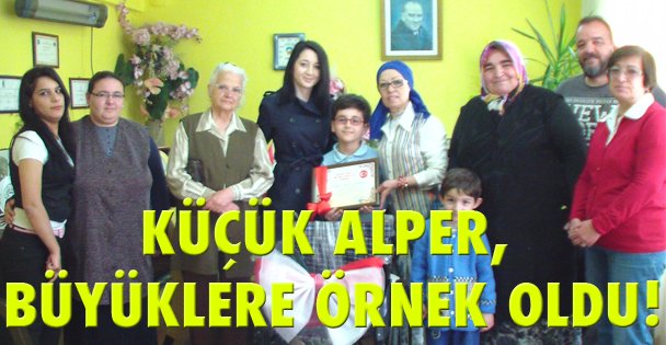 Küçük Alper, Büyüklere örnek oldu!