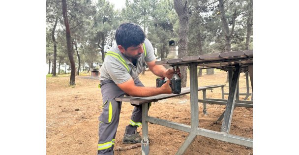 Kuştepe Mesire Alanı'nda bakım çalışması