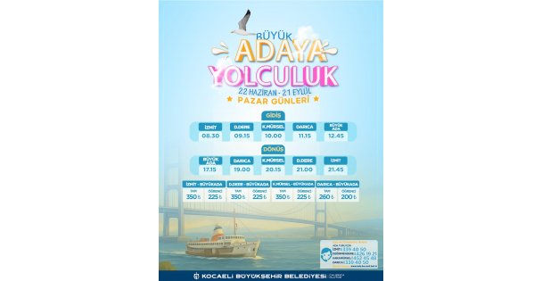 'Mehtap Turları” ve 'Büyük Adaya Yolculuk” başlıyor