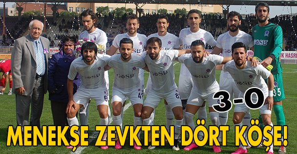 Menekşe zevkten dört köşe 3-0