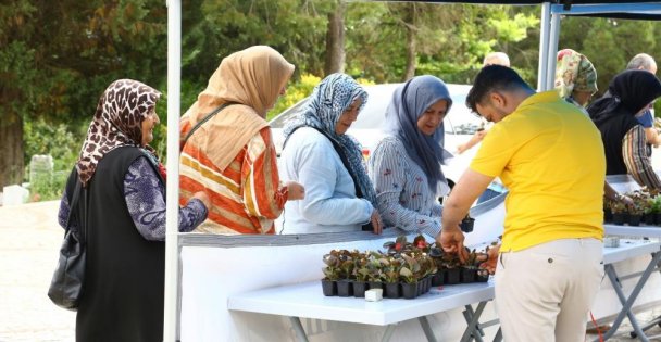 Mezarlık ziyaretleri için 20 bin çiçek dağıtıldı