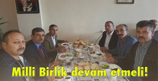 Milli Birlik devam etmeli!